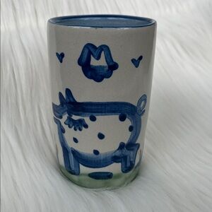 RARE VINTAGE M.A. Hadley Pig Julep Country Scene Blue
